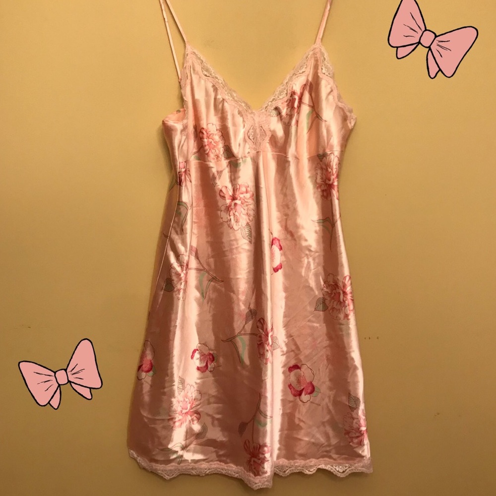 Silky Floral Slip Dress 🎀